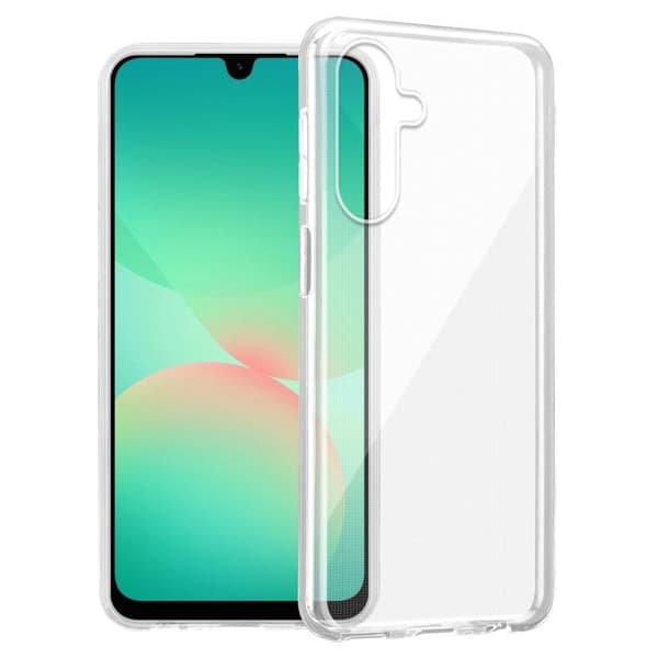 Transparent stötsäker silikonfodral för Samsung Galaxy A26 Vit