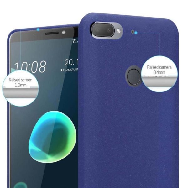 Fodral till HTC Desire 12 PLUS i FROST DARK BLUE Cadorabo Cover Protection silikon TPU flexibelt fodral