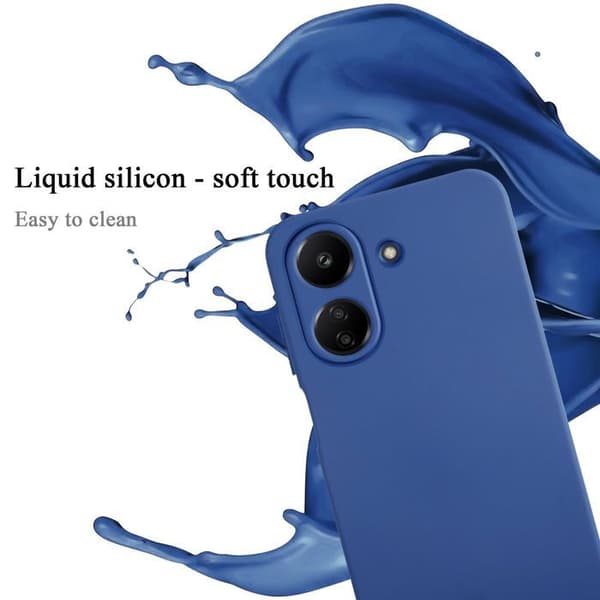 Skyddande stötsäker skal för Xiaomi Poco C65 i LIQUID BLUE Blå