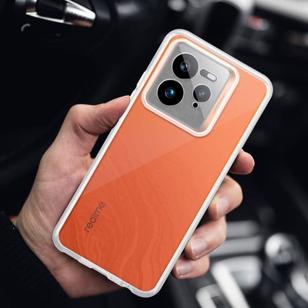 Transparent stöttålig silikonfodral för Realme GT7 Pro Vit