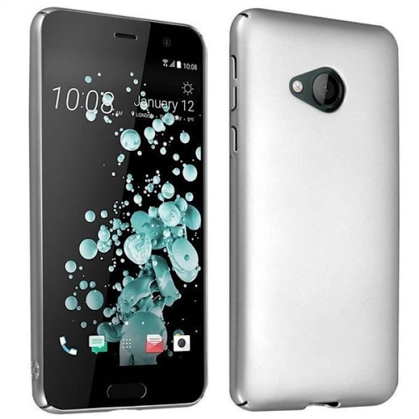 Kåpa - CADORABO - HTC U PLAY - Hårddskydd - Matt Metallisk Design - Färg Grå Grå