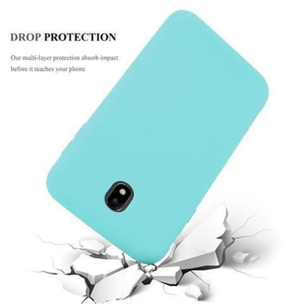 Samsung Galaxy J5 2017 (7) Fodral i CANDY BLUE från Cadorabo (CANDY Design) Ultratunt mjukt silikon TPU-gelskydd med anti