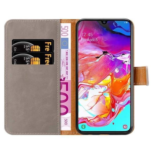 Skyddsfodral för Samsung Galaxy A70 / A70s i MARRONE CAPPUCINO brun