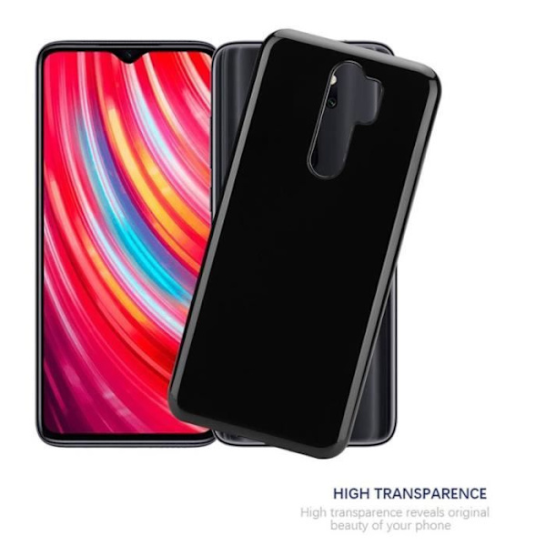 Skyddshölje - CADORABO - Xiaomi RedMi NOTE 8 PRO - Silikon TPU - Stötsäker - Tunn och lätt design Svart