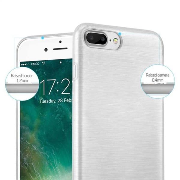 Fodral för iPhone 7 PLUS / 7S PLUS / 8 PLUS i SILVER Skyddande Etui