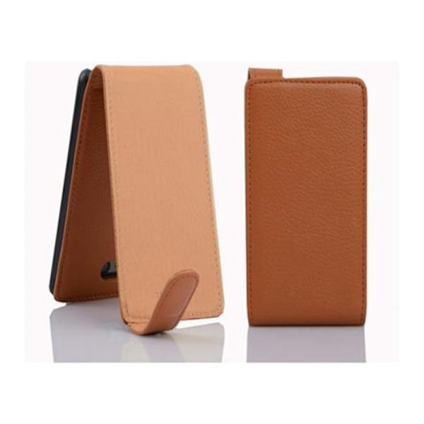 Coque för Apple iPhone 5C Etui i NOUGAT BRUN Housse Case Cover Skydd Flip konstläder Plånbok kastanj