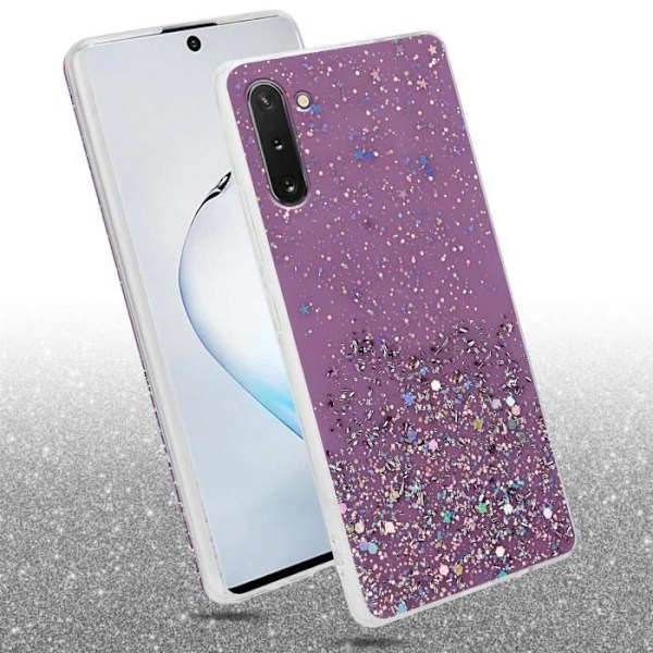 Coque - CADORABO - Samsung Galaxy NOTE 10 - Lila - Paljetter - Silikon TPU-skydd Lila