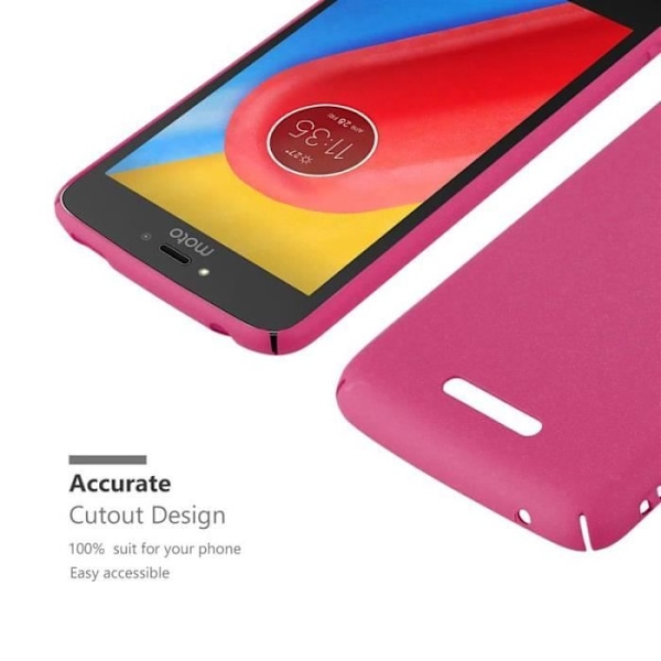 Coque - CADORABO - Motorola MOTO C PLUS - Hårt skydd - Matt design - Färg Rosa Rosa