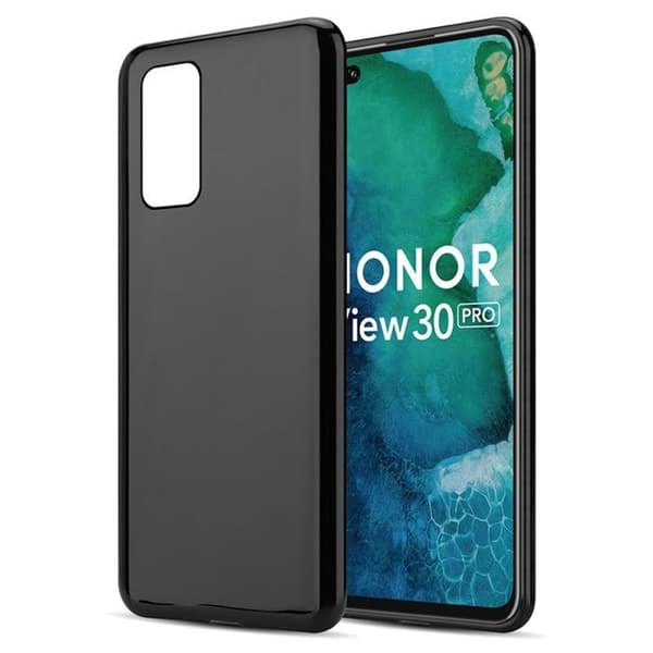 Transparent stötsäker silikonfodral för Honor View 30 PRO Svart
