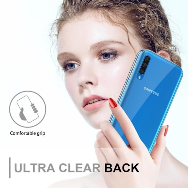 Cadorabo Fodral för Samsung Galaxy A50 / A50s / A30s i genomskinligt fodral 360° Helkroppsskydd Skärmskydd