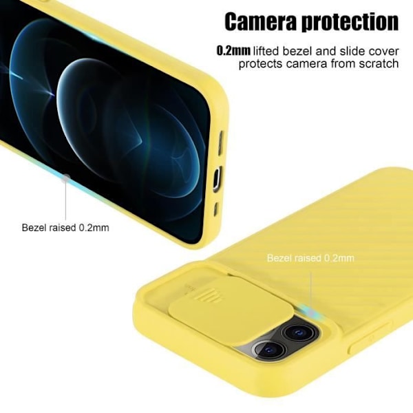 Coque - CADORABO - iPhone 12 PRO MAX - Silikon TPU - Skydd för kamera - Tunn och lätt design Gul