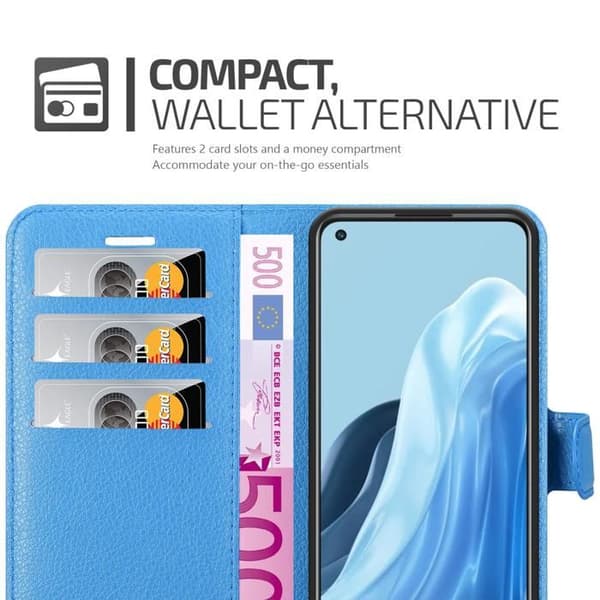 Fodral för Oppo FIND X5 LITE / Reno7 5G i PASTELLBLÅ Blå