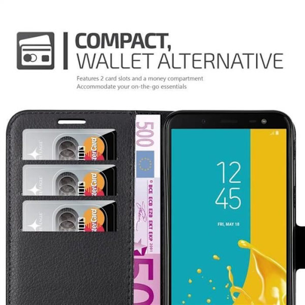 Cadorabo Skal för Samsung Galaxy J6 2018 i JETSVART