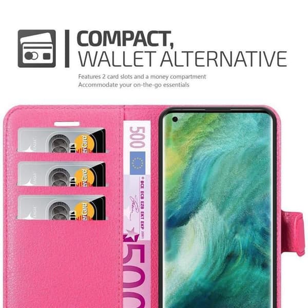Etui för Oppo FIND X2 PRO i SOCKERROSA Ros