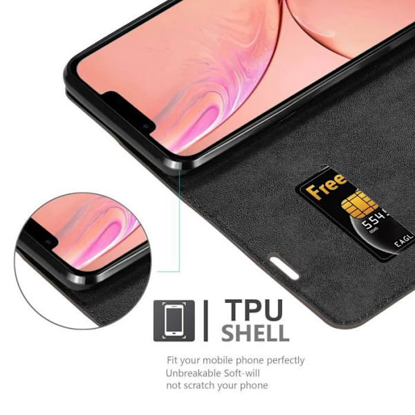 iPhone 13 PRO-fodral - CADORABO - Kaffeebrun - Magnetisk stängning - Mjuk skal - Ställningsfunktion kaffe brunt