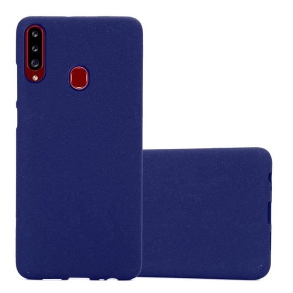 Mobilfodral - CADORABO - Samsung Galaxy A20s - Silikon TPU - Mörkblå frost - Lätt skydd Frost mörkblå