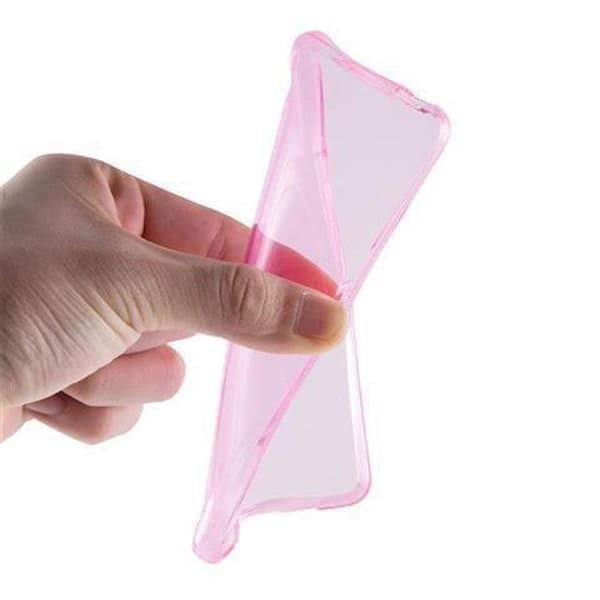 Transparent stötsäker silikonfodral för iPhone X / XS Ros