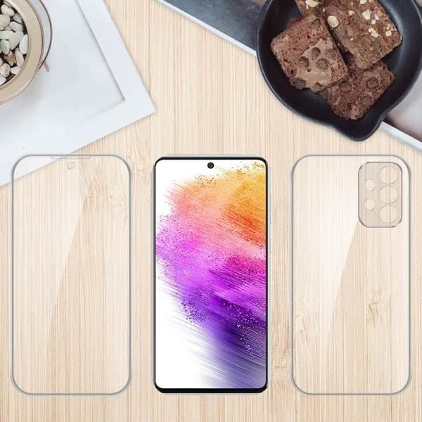 Transparent skydd för Samsung Galaxy A73 5G, helskydd Vit