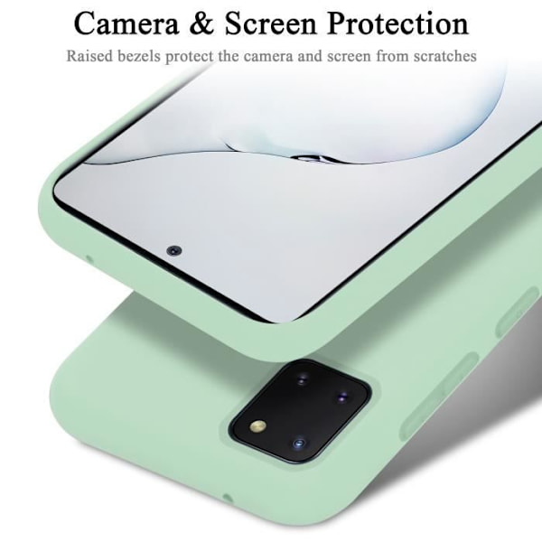 Fodral för Samsung Galaxy A81 / NOTE 10 LITE / M60s i LIQUID LIGHT GREEN Cadorabo Cover Silikon TPU VÄTSKA LJUSGRÖN