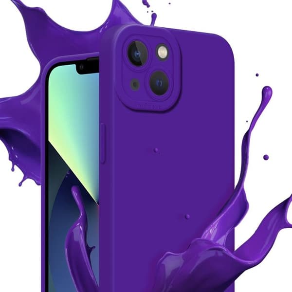 Skyddsfodral för iPhone 14 PLUS i MÖRKLILA Antichock Violett