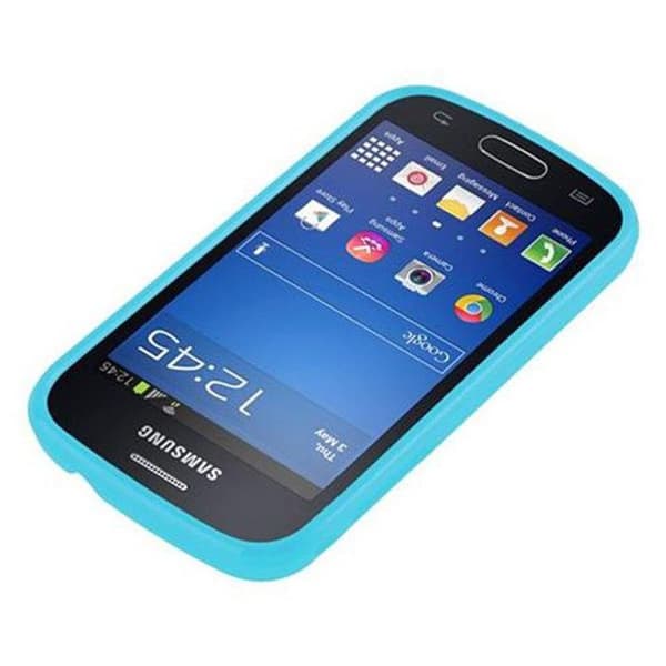 Skal för Samsung Galaxy TREND LITE GELÉ BLÅ LJUST Blå