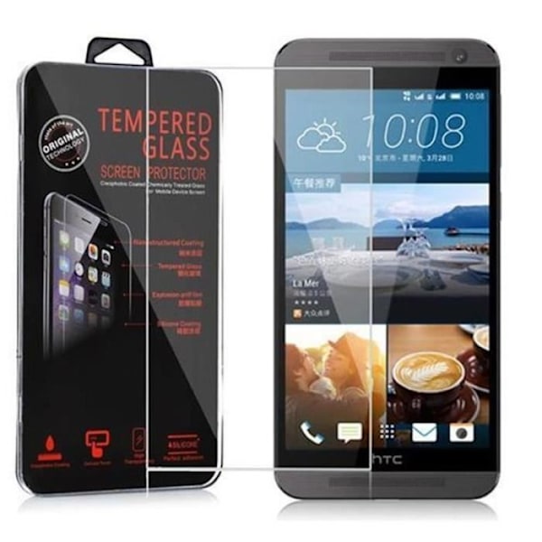 Cadorabo skärmskydd för HTC ONE E9 0,3 mm rundade hörn HÖG GENOMSYN härdat glas