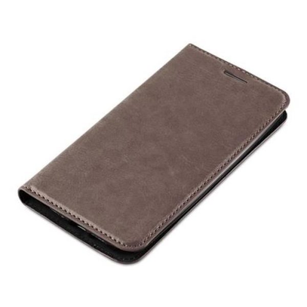 LG G2 Fodral i KAFFEBRUN från Cadorabo (INVISIBLE MAGNETIC CLOSURE Design) Helt skyddsfodral med Flip Flip och