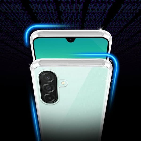 Transparent stötsäker silikonfodral för Samsung Galaxy A26 Vit