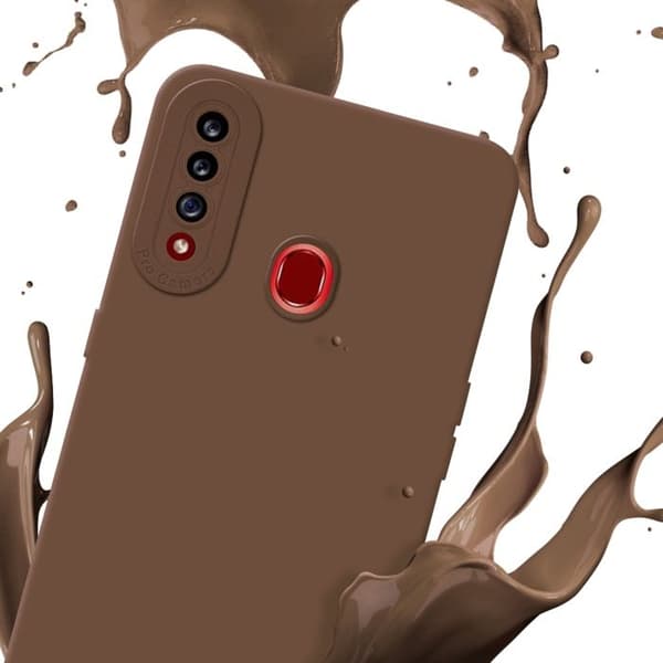 Skyddsfodral för Samsung Galaxy A20s i FLUID BRUN Stötsäker brun
