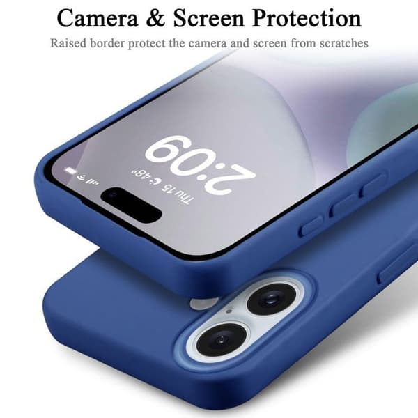Skal för iPhone 16 PLUS Stötabsorberande i LIQUID BLUE Blå