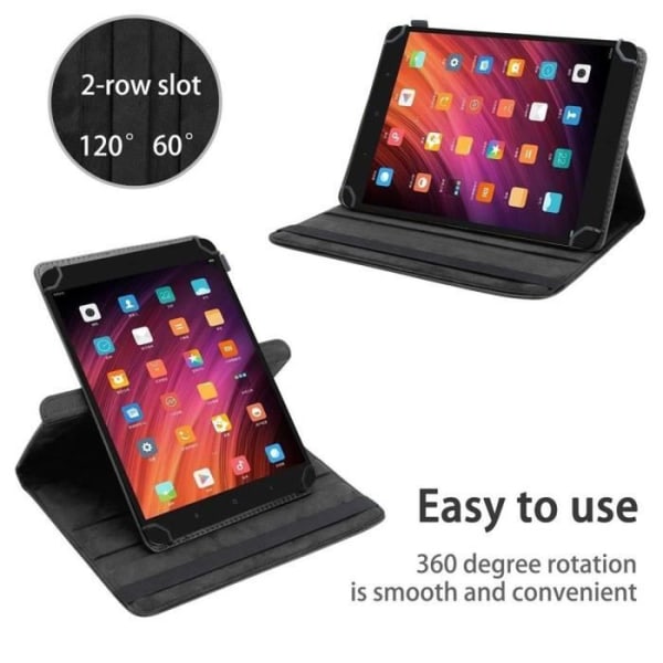 Cadorabo Tablet Case för Xiaomi Mi Pad 3 (7,9 Zoll) i SVART 360 graders skyddsfodral Stativ i konstläder