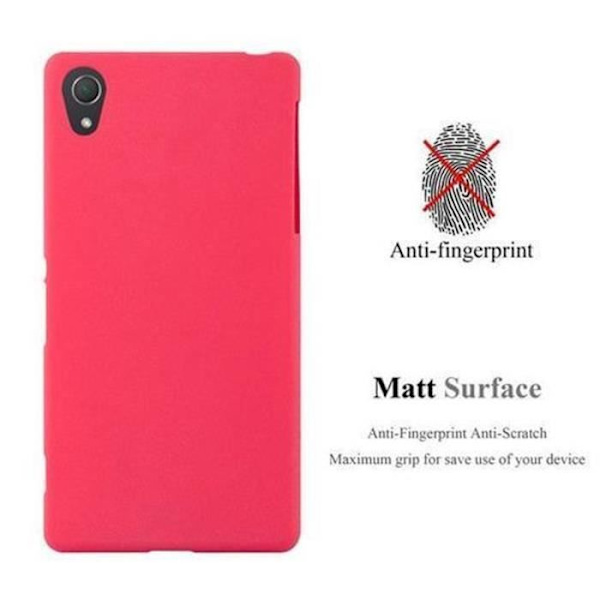Sony Xperia Z2 FROST Fodral RÖD Cadorabo DESIGN FROST TPU Silikonskydd Fodral Skydd Ultra Slim Fin Bumper
