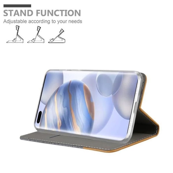 Etui för Honor 30 PRO - CADORABO - Ljusgrå Brun - Syntetskt Läder - Magnetisk Stängning - Ställfunktion LJUSGRÅ BRUN
