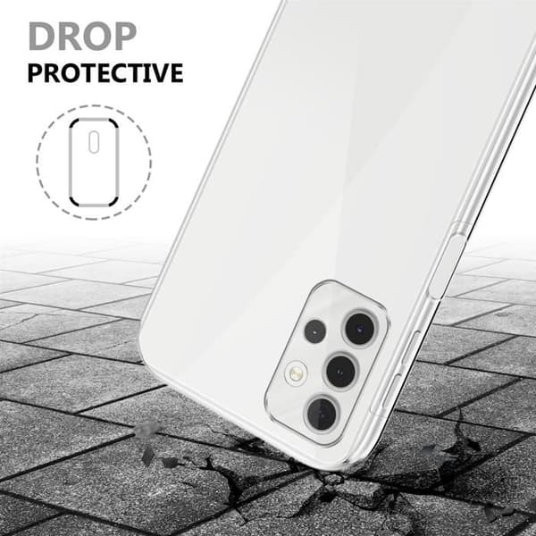 Transparent skydd för Samsung Galaxy A32 5G, helskydd Vit