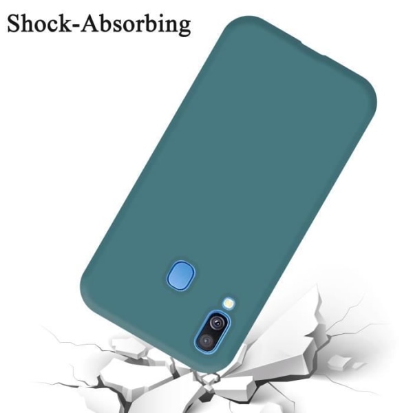 Fodral till Samsung Galaxy A40 i LIGHT GREEN LIQUID Cadorabo Cover Silikon TPU