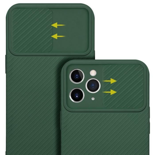 Skyddsfodral - CADORABO - iPhone 11 PRO MAX - Silicone TPU - Kameraskydd - Halkfritt Grön