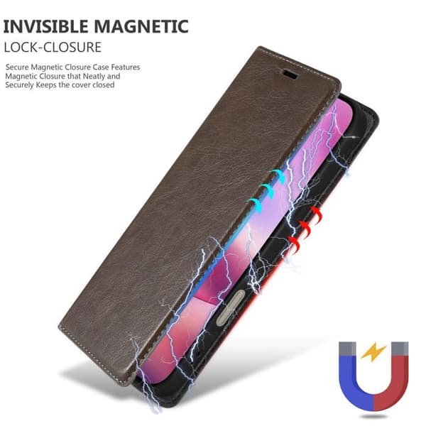 Etui för iPhone 16 PRO Fodral i MÖRKBROWN brun