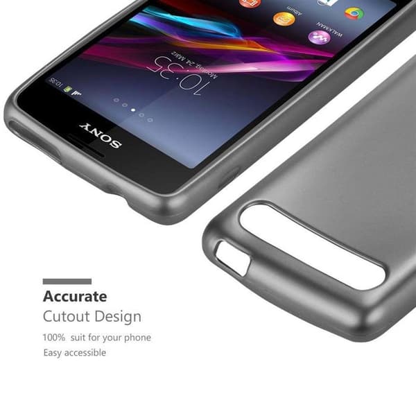 Skyddsfodral för Sony Xperia E1 Skyddsfodral i MATTSILVER Design Grå