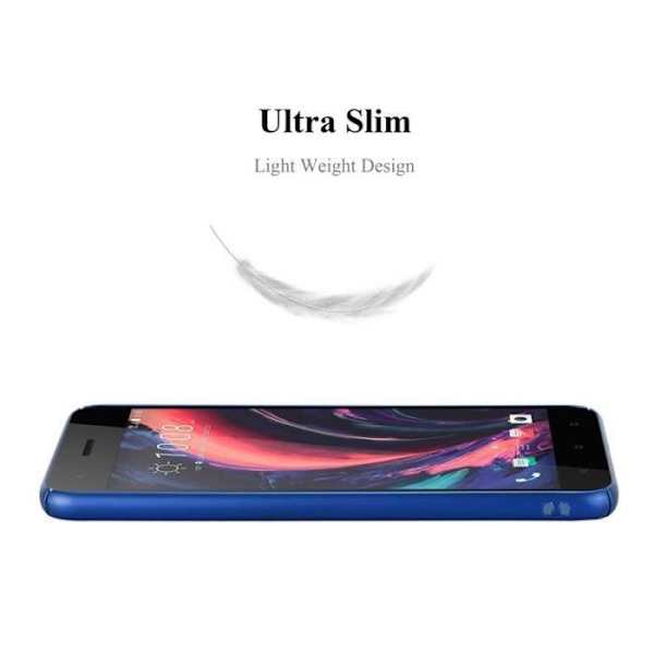 Coque - CADORABO - HTC Desire 10 PRO - Hårdförsvar - Matt Metallisk Design - Blå Färg Blå