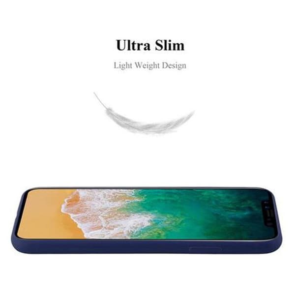 iPhone X / XS CANDY MÖRKBLOMMA Skydd Antichock Silikon Blå