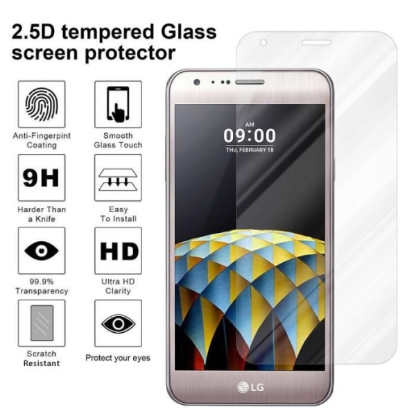 Cadorabo härdat glas LG X CAM skärmskyddsfilm härdat skydd för display TRANSPARENT