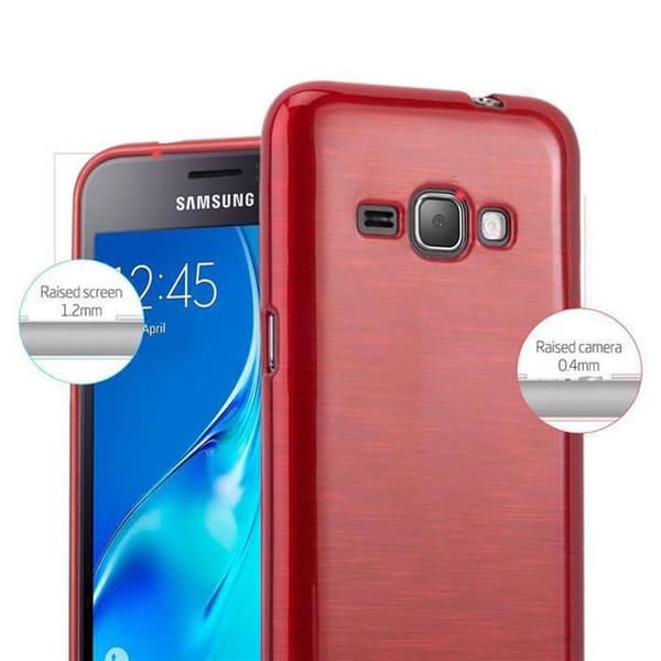 Skyddsfodral för Samsung Galaxy J1 2016 RÖD Stötabsorberande Röd