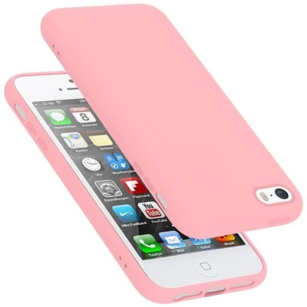 Cadorabo fodral till Apple iPhone 5 - i rosa - Flexibel TPU silikon