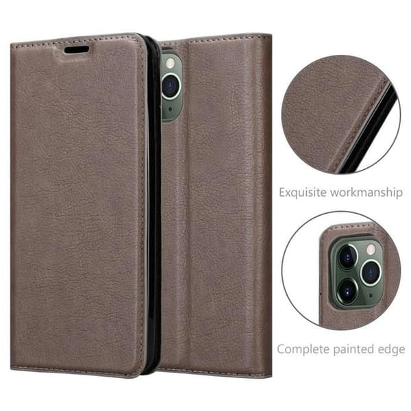 Etui för iPhone 12 / 12 PRO Fodral i MÖRKBROWN brun
