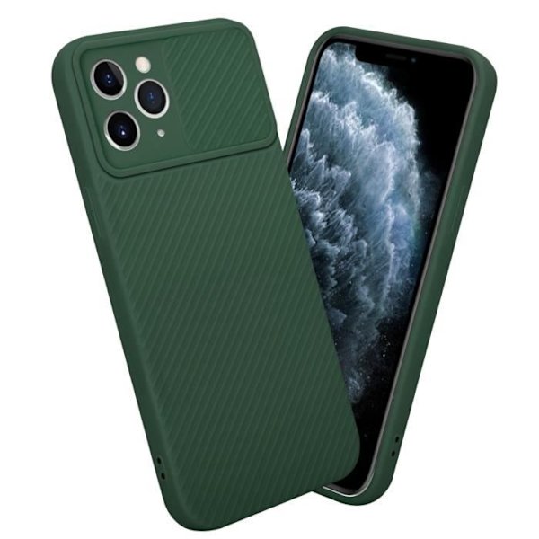 Skyddsfodral - CADORABO - iPhone 11 PRO MAX - Silicone TPU - Kameraskydd - Halkfritt Grön