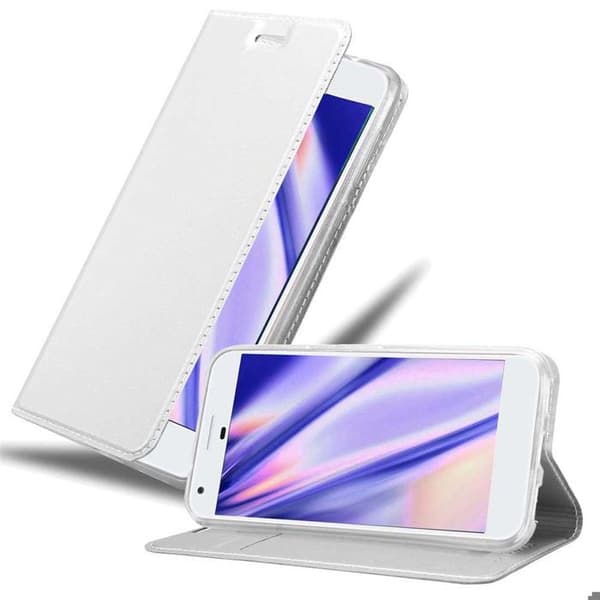 Flip-fodral för Google PIXEL Plånbok i KLASSISK SILVER Stötsäker Grå