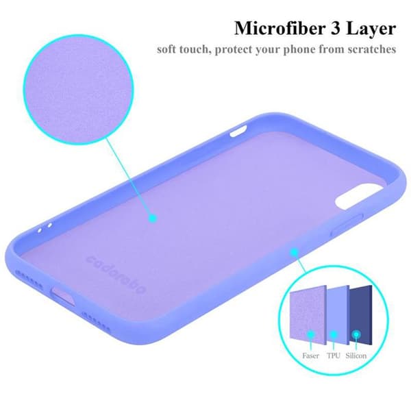 Skal för iPhone XR Stötabsorberande i LIQUID LIGHT PURPLE Violett