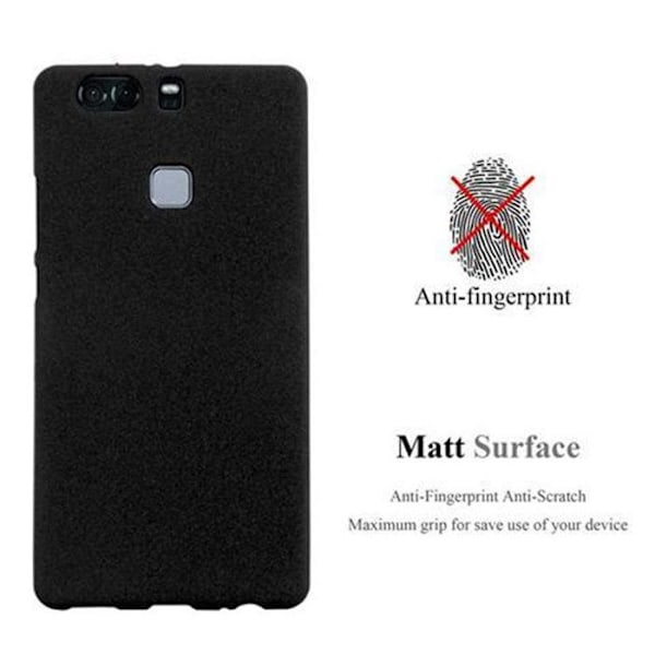 Hus för Huawei P9 PLUS Fodral i FROST SVART Fodral Skydd Silikon TPU Etui Svart