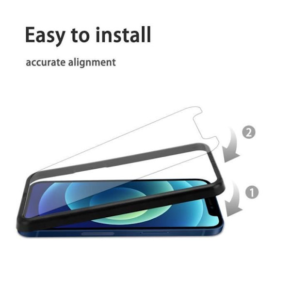 3x Härdat Skärmskydd i Glas för Apple iPhone 12 MINI Transparent Skydd film med härdat glas, installationshjälp Vit