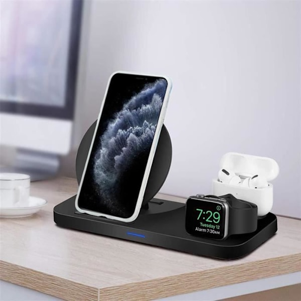 Skyddshölje - CADORABO - Apple iPhone 11 PRO - Marmor Grå Vit Blå - Silicone TPU - Trendig Design Grå, vit, blå
